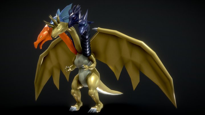 Yu-Gi-Oh! - Five Headed Dragon 3D Model