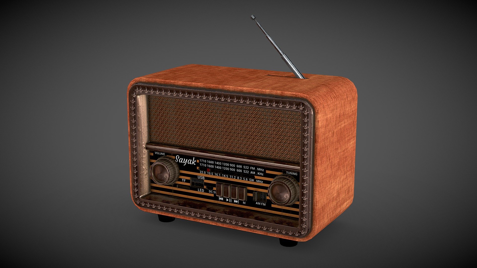 Vintage Radio Download Free 3D Model By SayakPal SayakPal4 