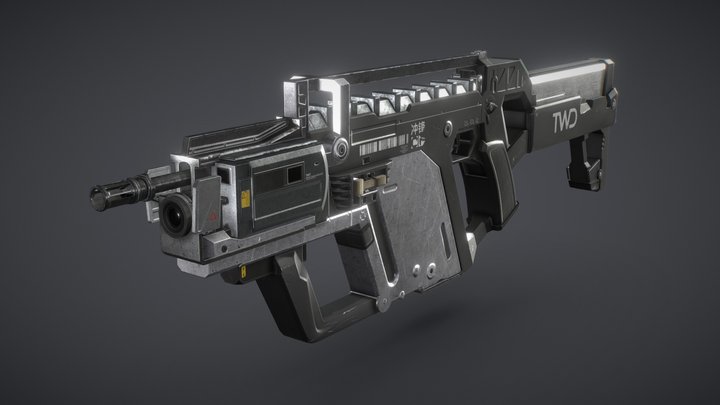 GAP Final -  Scifi Submachine Gun 3D Model