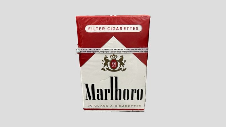 Puerto Rican Marlboro Red Standard (Scan) 3D Model
