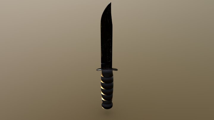 Combat Knife 3D Model