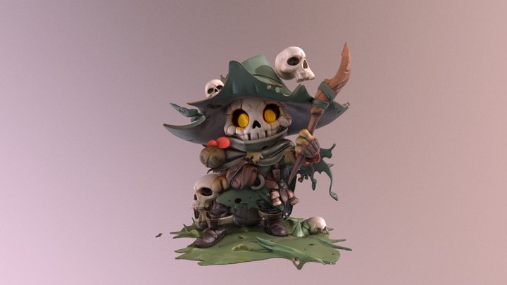 Skull Sorcerer 3D Model