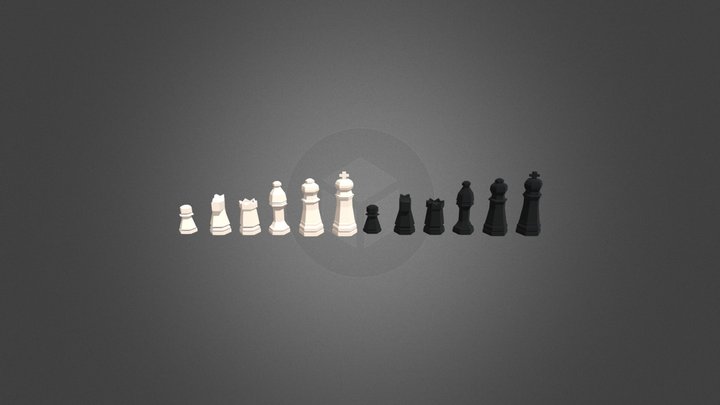 Low Poly Chess Pieces