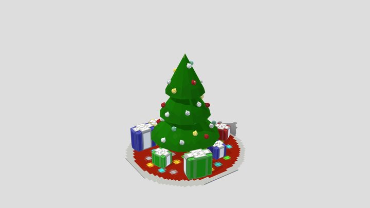 Low Poly Christmas Tree 3D Model
