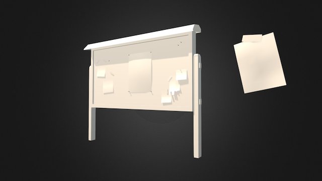 Bulletin Board 3D Model