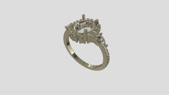 ADRG002 Diamond ring engagemet ring wedding ring – Modello 3D gratuito STL