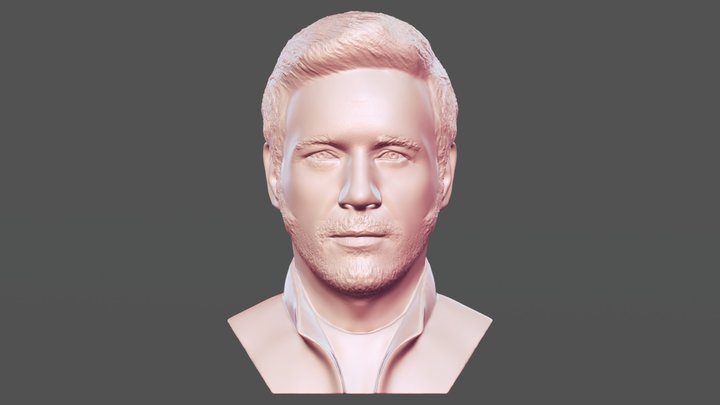 Star-Lord Chris Pratt bust for 3D printing 3D Model