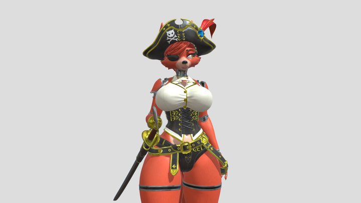 Foxy_the_pirate_fox_fnaf_free_sample 3D Model