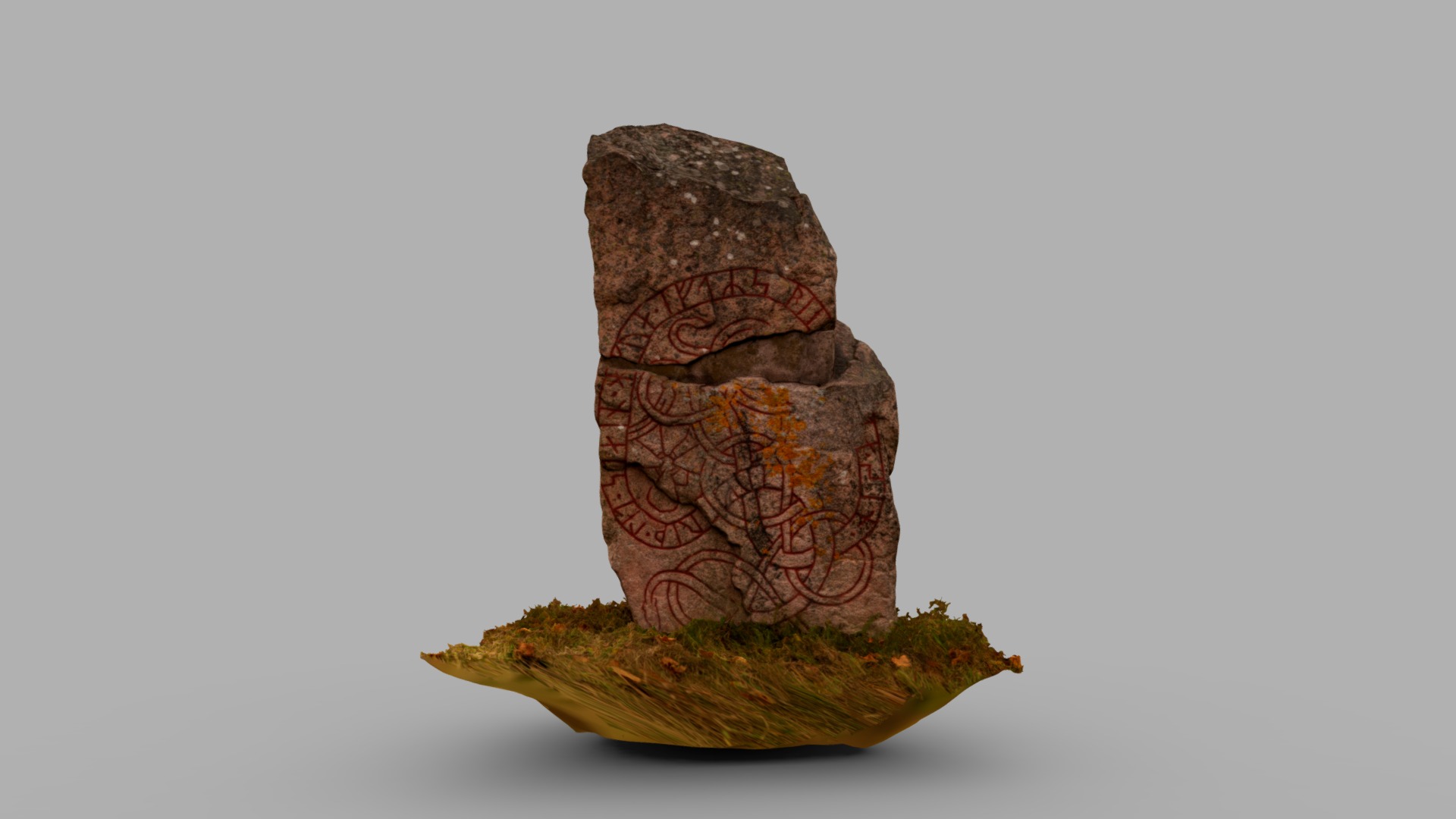 3D model Hellberg Photo Runic Stone - This is a 3D model of the Hellberg Photo Runic Stone. The 3D model is about a rock with a design on it.
