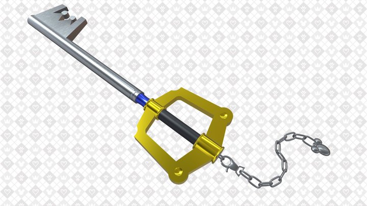 Kingdom Key keyblade from Kingdom Hearts 3D Model