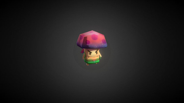 Mushi the Brave Mushroom 3D Model