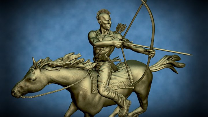 Hunting Buffalo - 3d printable