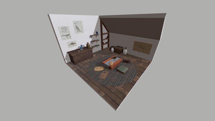 Paleontologist's Study 3D Model