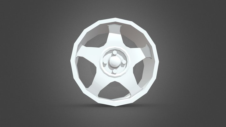 Rims Compomotive MO5 low poly 3D Model