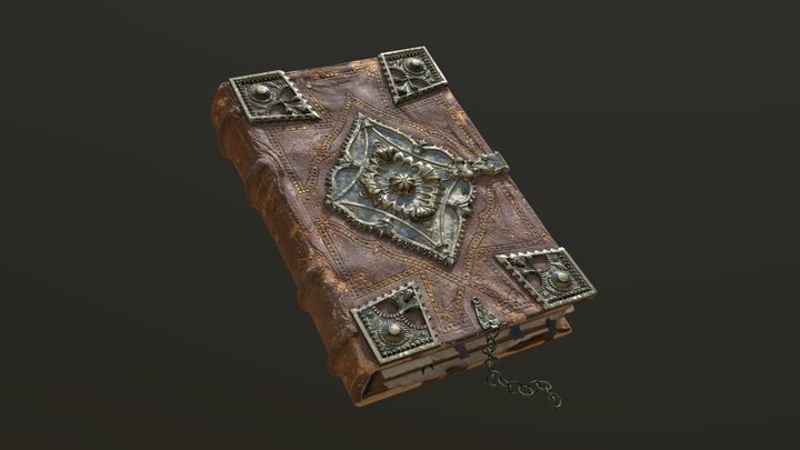 Ancient Tome with Lock 3D Model