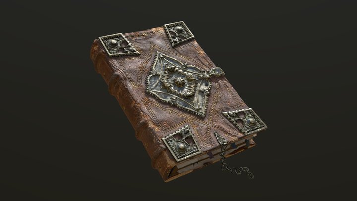 Ancient Tome with Lock 3D Model