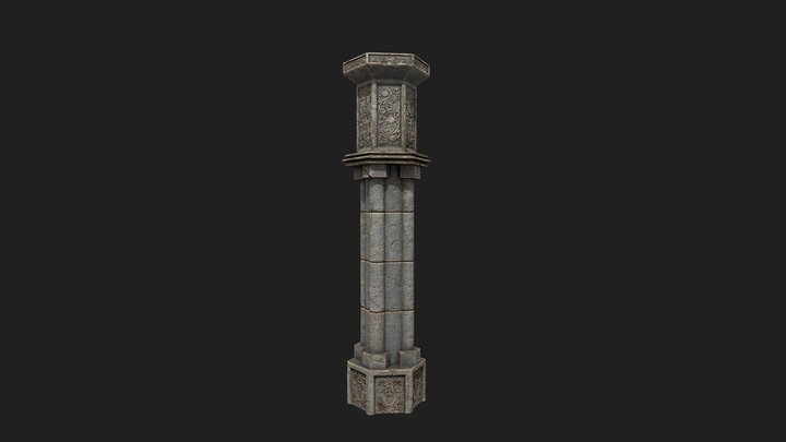 Gothic Column 3D Model
