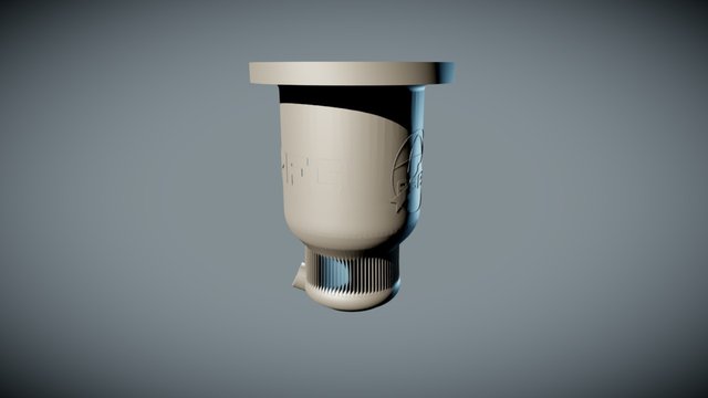 3D Printed Rocket Engine: Print 1 Cutaway 3D Model