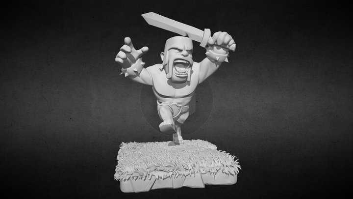 Clash Royale Barbarian 3D Printable