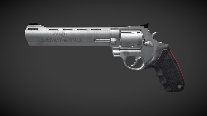Raging Bull 454 Casull Revolver 3D Model