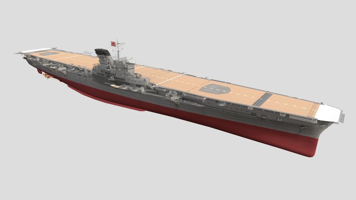 IJN aircraft carrier  Taiho 日本帝国海軍 空母 大鳳 3D Model