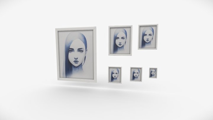 Picture frame collection - Traditional 3D Model