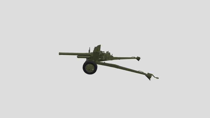 57公厘戰防砲 3D Model