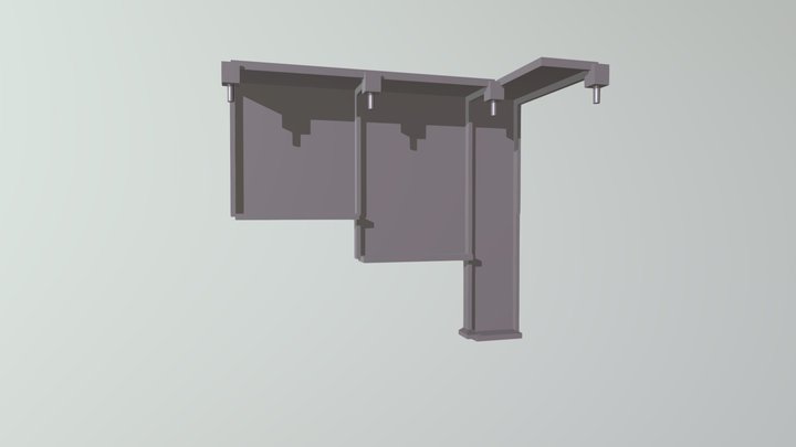Muro contenção em armado 3D Model