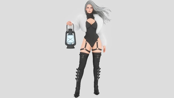 Dark Lantern Huntress 3D Model