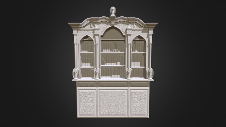Shelf of the Magic Library 3D Model
