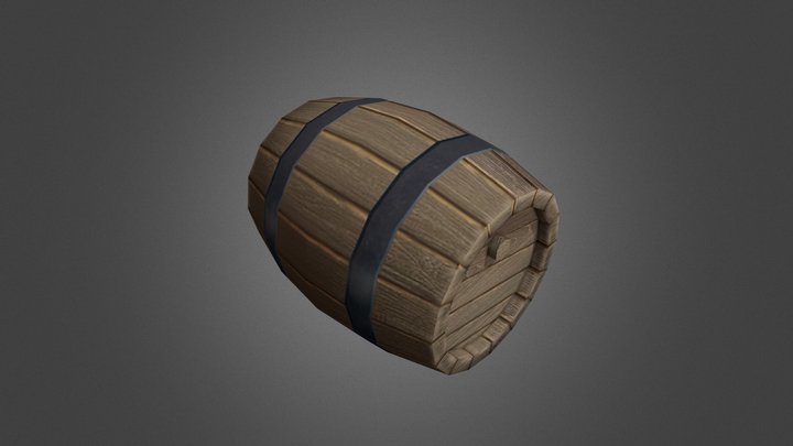 Wine Barrel 3D Model