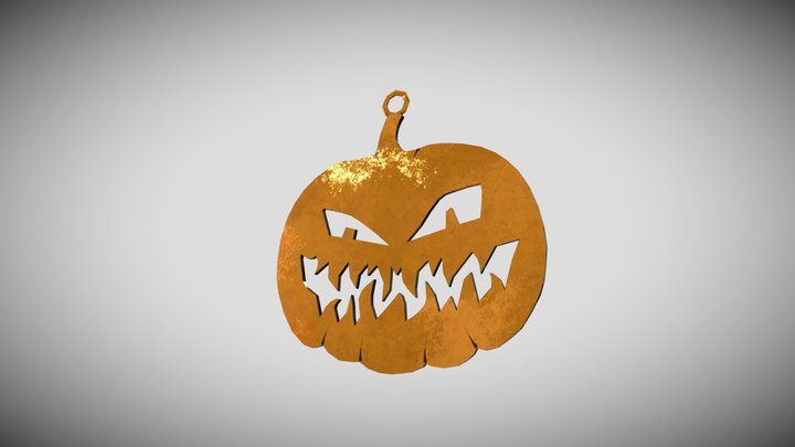 Pumpkin Keychain 3D Model