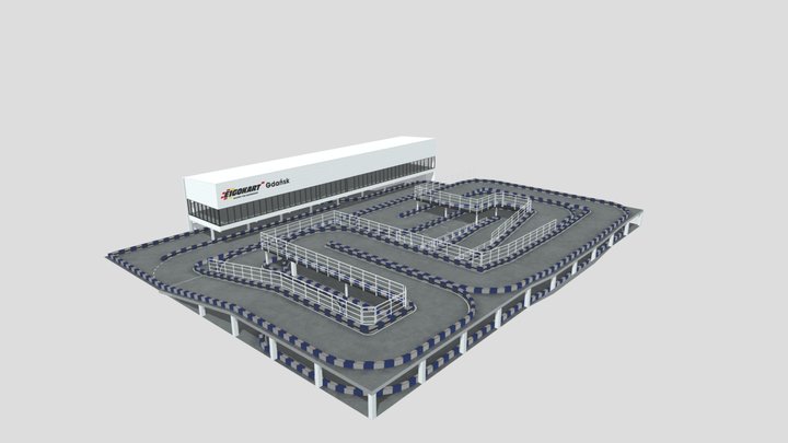 E1Gokart Gdańsk - tor kartingowy 3D Model