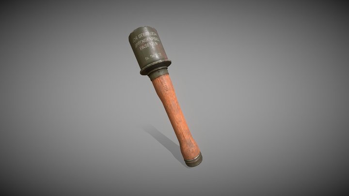 M24 Steilhandgranate - Stick Grenade 3D Model