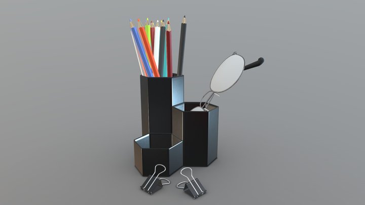 Office decor organiser pen – Modèle 3D gratuit STL