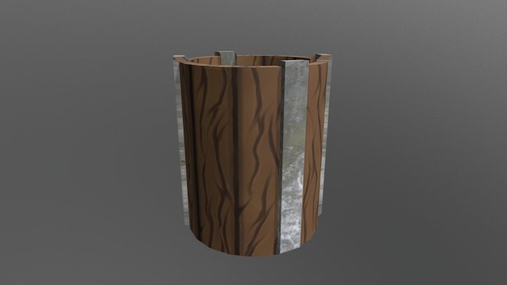 Stylized barrel asset 3D Model