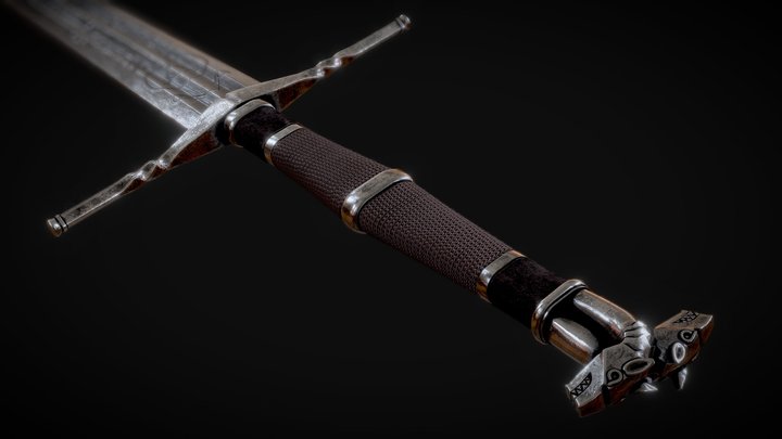 The Witcher inspired Sword 3D Model