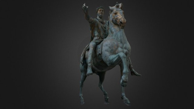 Equestrian Statue of Marcus Aurelius 3D Model