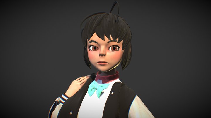 女高中生 3D Model