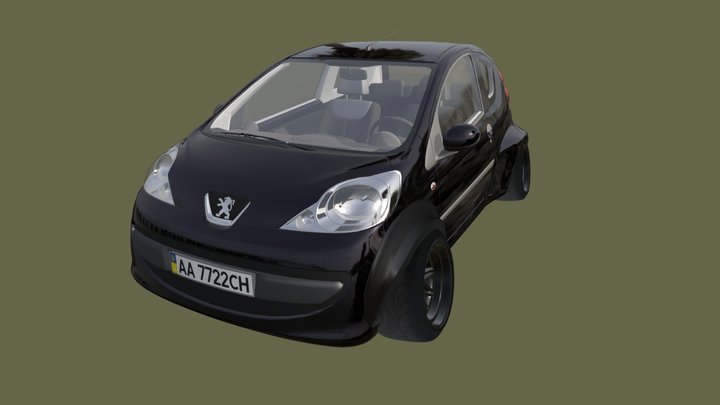 peugeot 107 Buba 3D Model