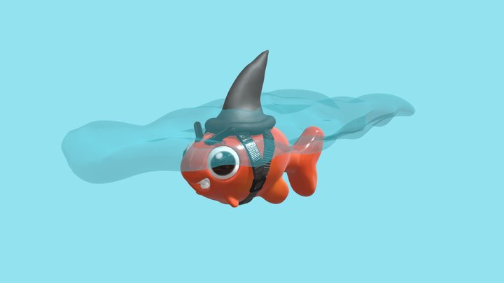 Shark-goldfish 3D Model