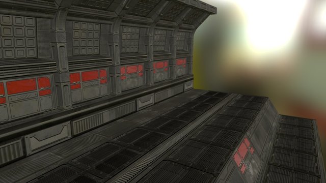 Sci-fi corridor 3D Model