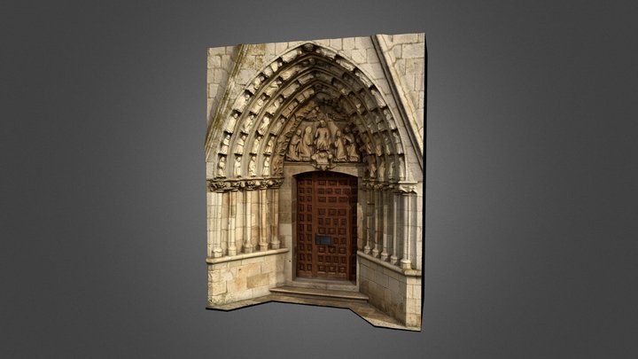 Portada gótica, Herrera de Valdecañas 3D Model