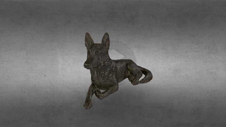 Statue Dog 3D Model