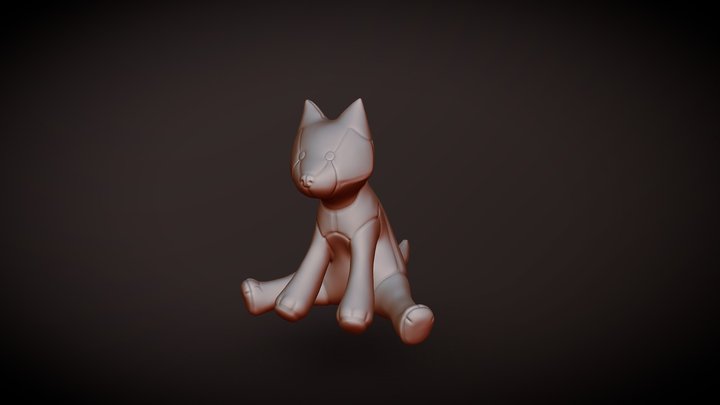 Haunted Wolf Plushie 3D Model