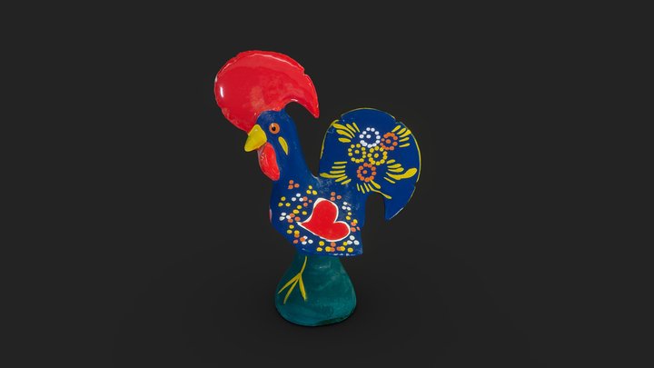 Portuguese rooster 3D Model