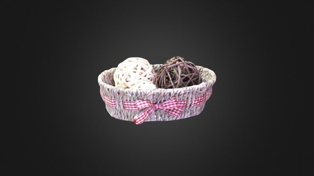 Wicker Basket 3D Model