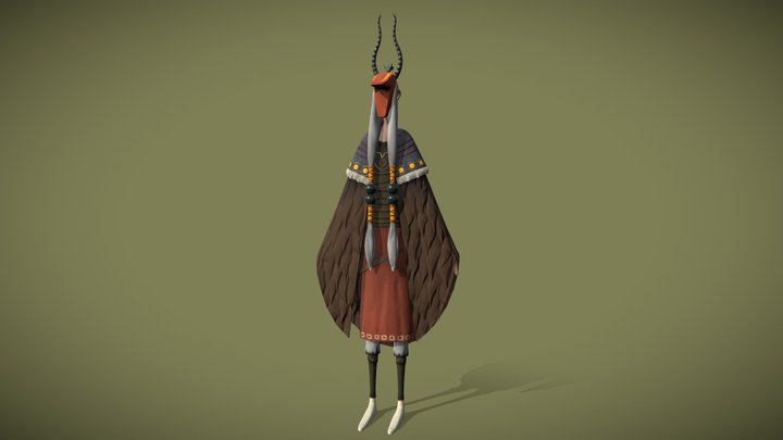 Ante Character Indian Native 3D Model