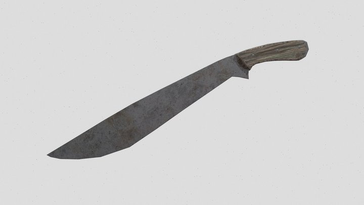 The Walking Dead Fan-Made Worn Machete 3D Model