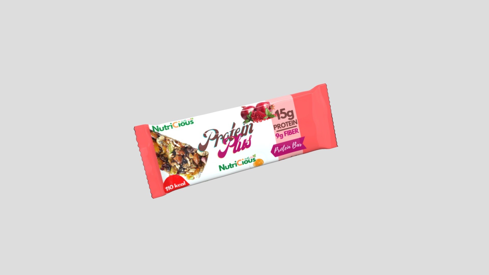 Protien_Bar_with_Pomegranate 3D model by